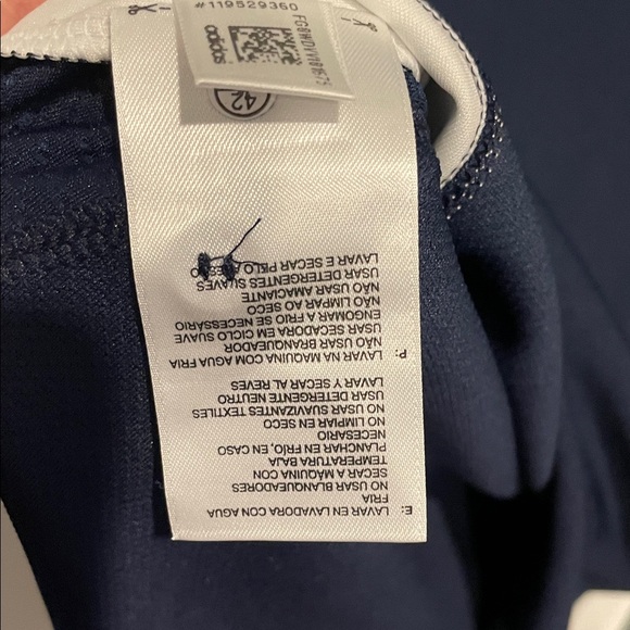 Adidas Dark Blue Golf Polo with White Details, L, NWT, Women’s Golf Shirt - Picture 10 of 10